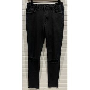 Just Black - Black Wash Distressed Knee Skinny Jeans 2, Women's 28‎